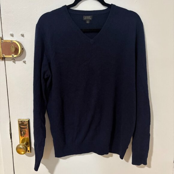 Never Worn! J Crew 100% Cashmere V-neck sweater - Navy - Medium - Picture 2 of 5